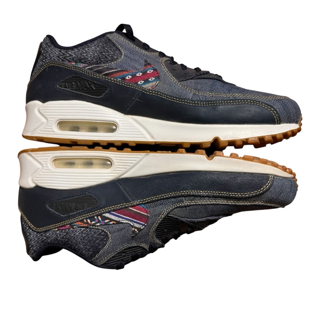 Nike Air Max 90 Premium 'Afro Punk' Blue Denim 700155-402  — 11.5 - Picture 10 of 14